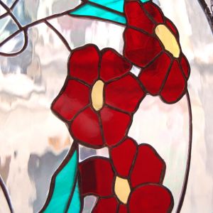 détail accroche lumière vitrail Tiffany